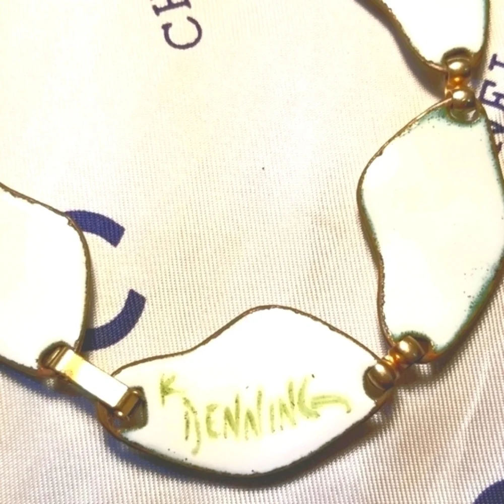 DESIGNER K Denning Fused Enamel Glass Necklace